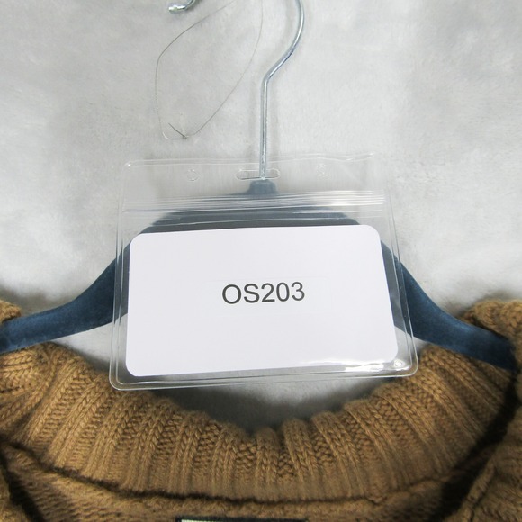 Tuckernuck Sweater Womens Medium V Neck Camel Collar Popover Oversized Tan - Picture 11 of 11